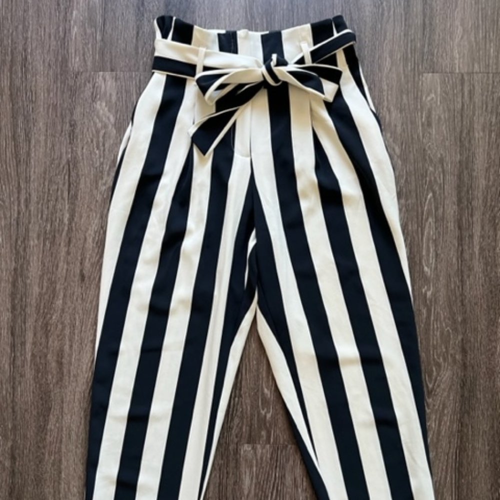 H&M Navy Pinstriped Pants - Size 6